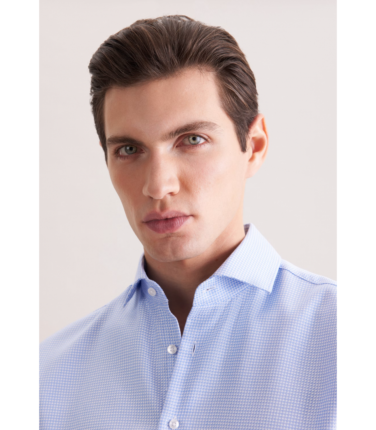 Chemise ml fantaisie seidensticker 14lightblue