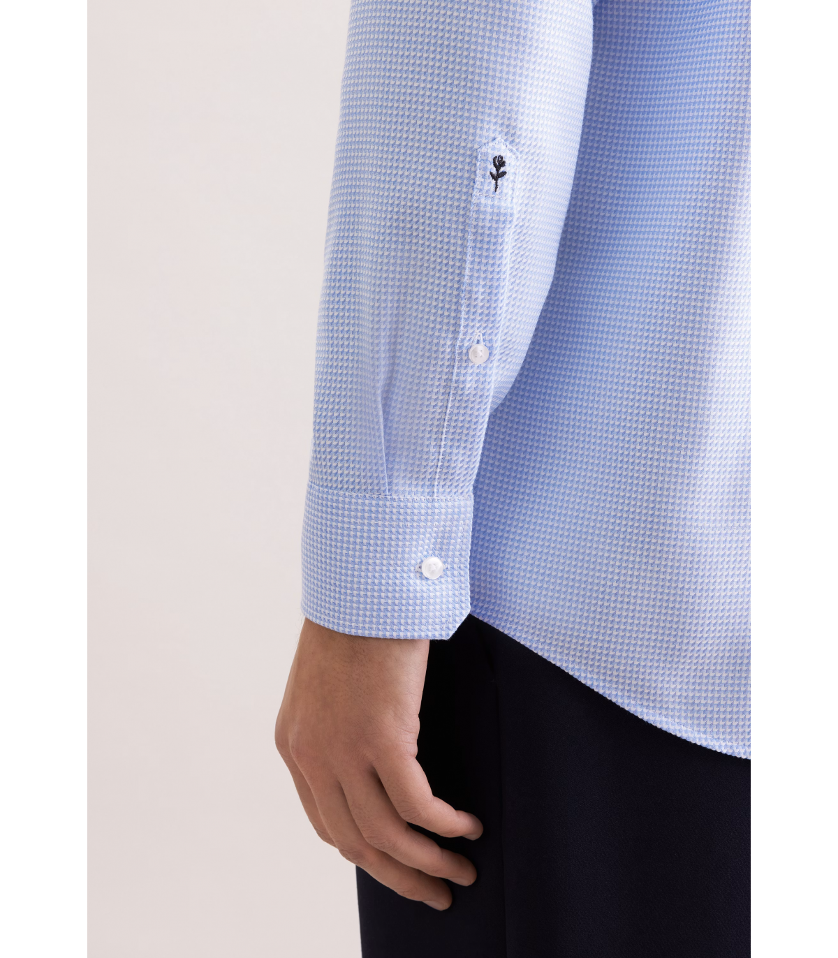 Chemise ml fantaisie seidensticker 14lightblue