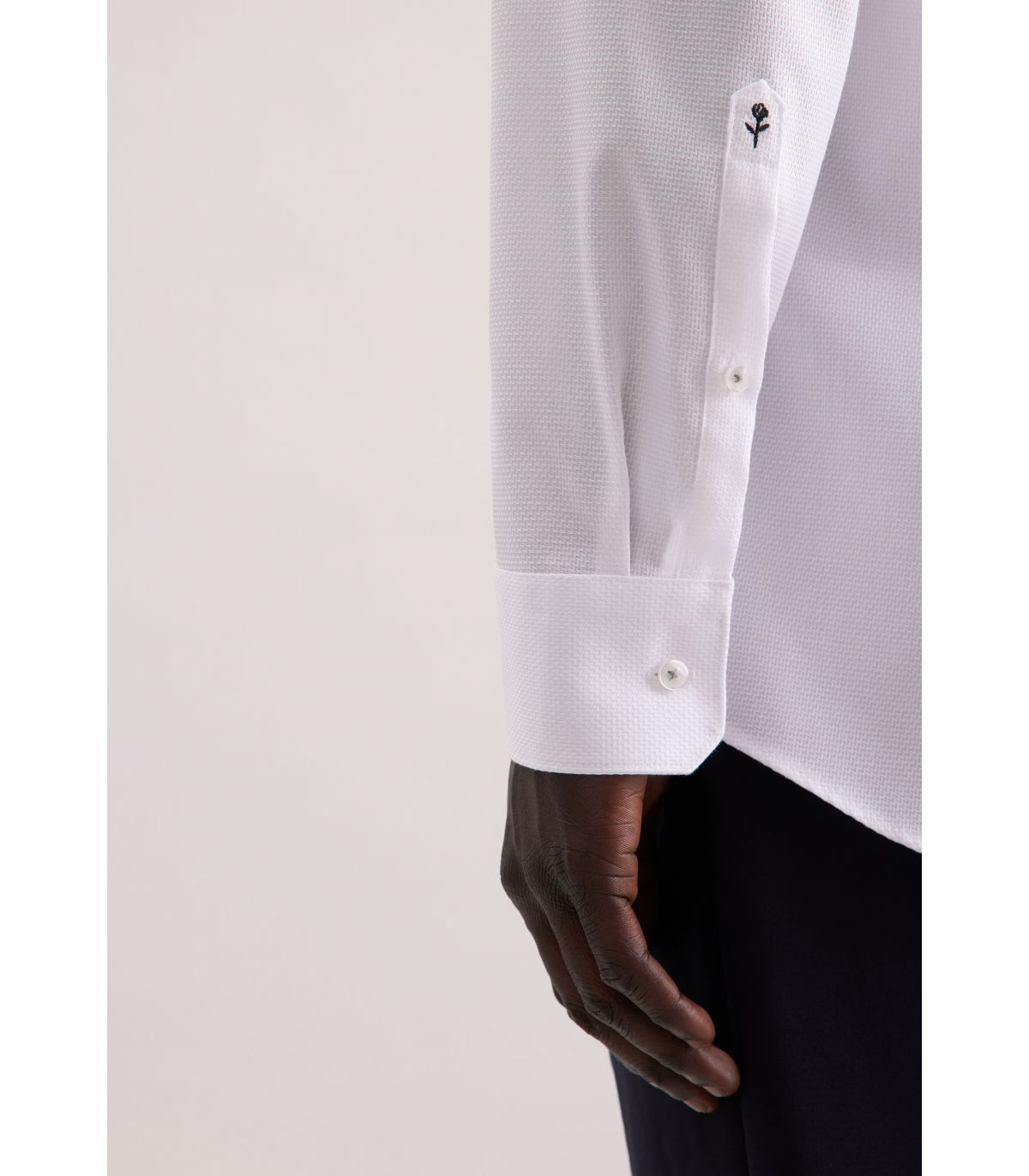 Chemise ml fantaisie seidensticker 01blanc