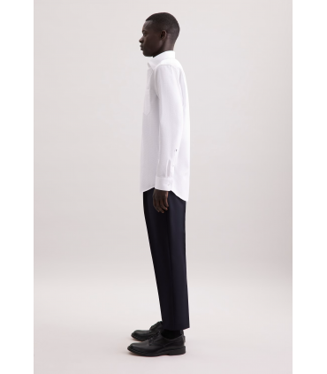Chemise ml fantaisie seidensticker 01blanc