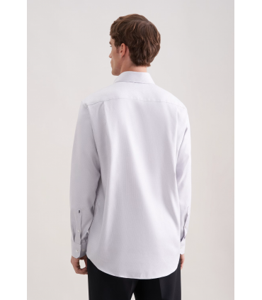 Chemise ml fantaisie seidensticker 33gris