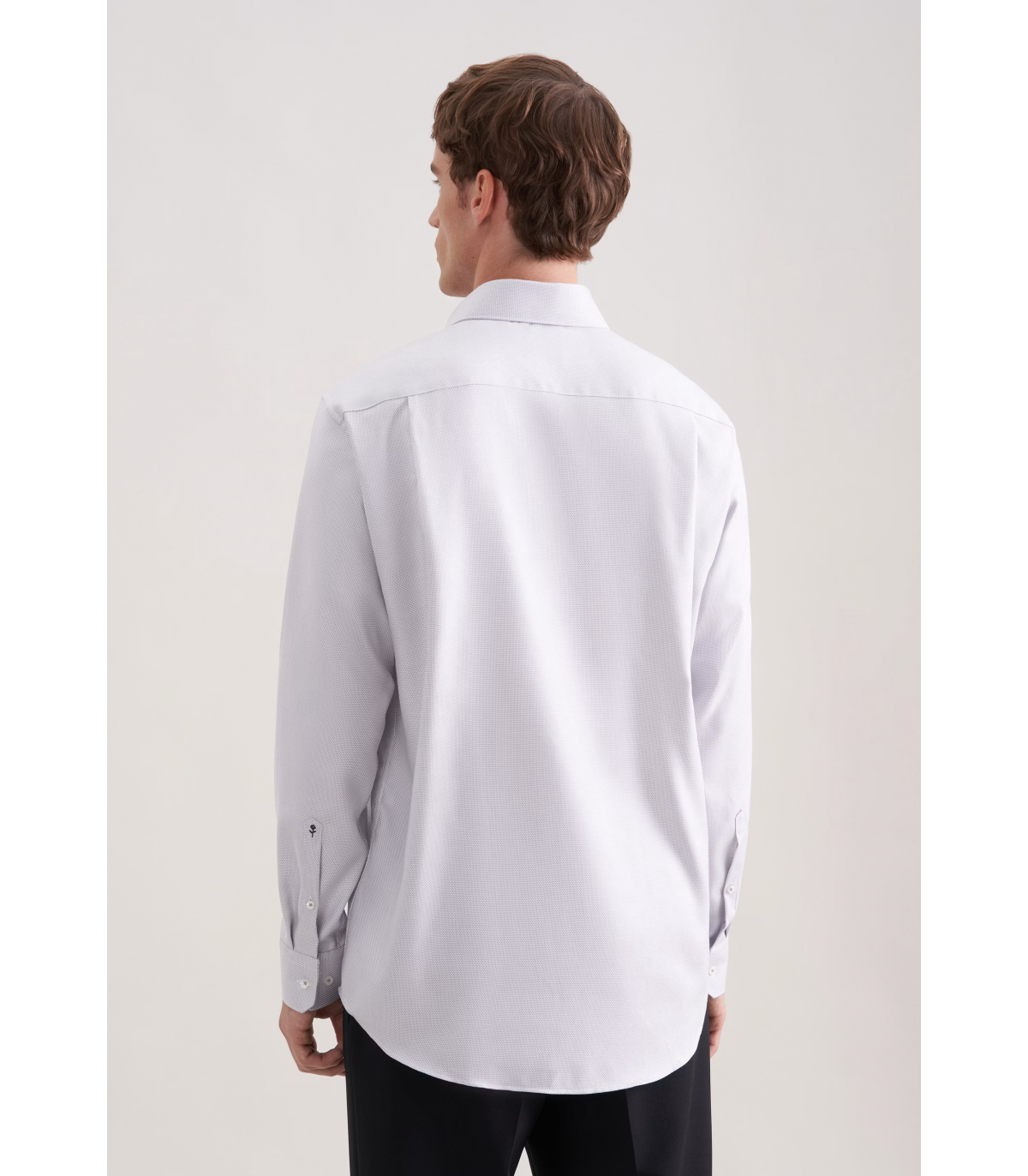 Chemise ml fantaisie seidensticker 33gris
