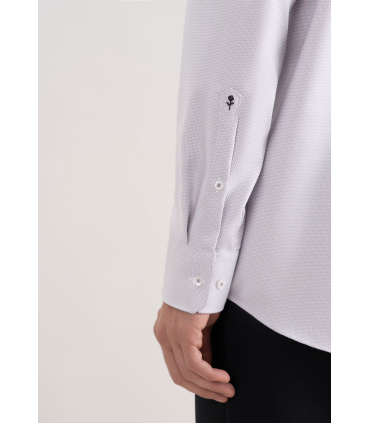 Chemise ml fantaisie seidensticker 33gris