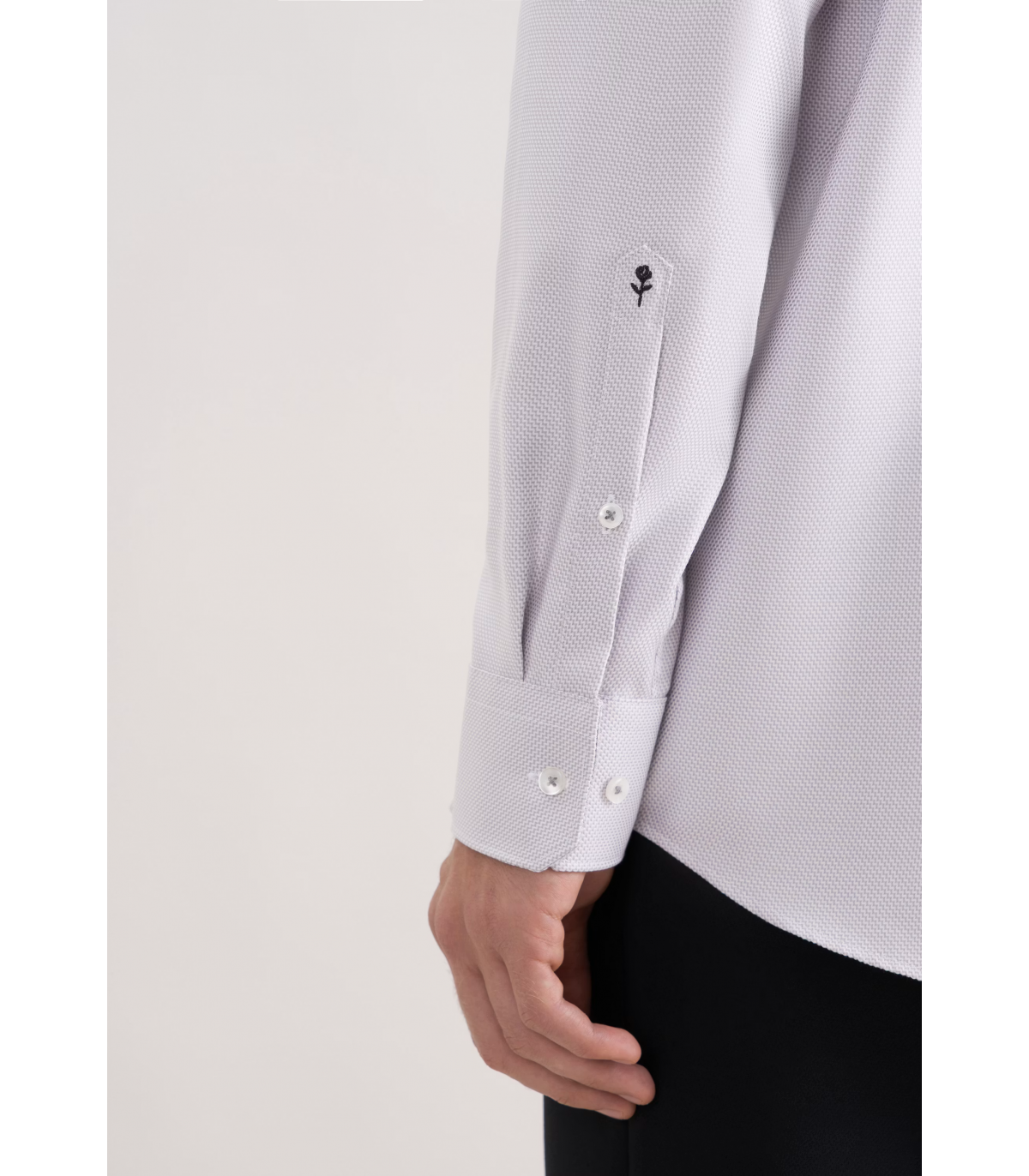 Chemise ml fantaisie seidensticker 33gris