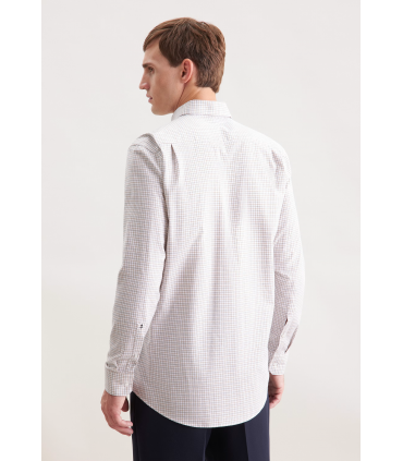 Chemise ml fantaisie seidensticker 06beige