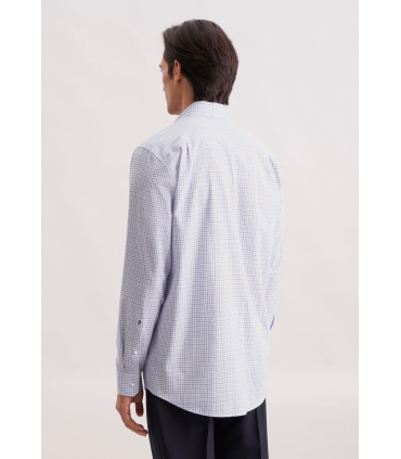 Chemise ml fantaisie seidensticker 11bleu