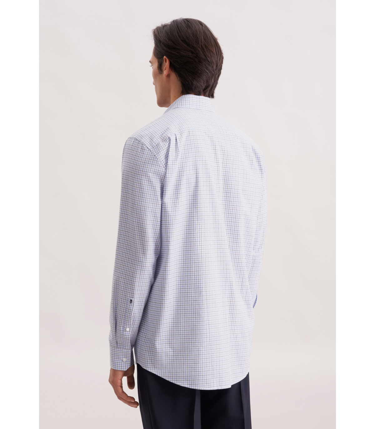 Chemise ml fantaisie seidensticker 11bleu