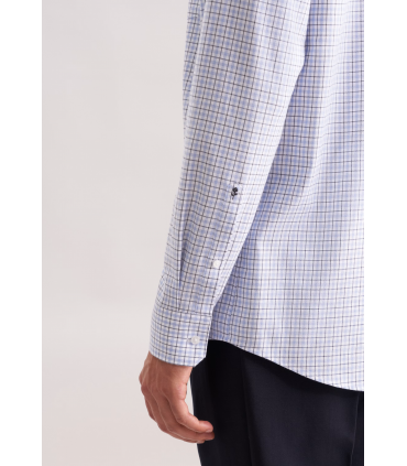 Chemise ml fantaisie seidensticker 11bleu