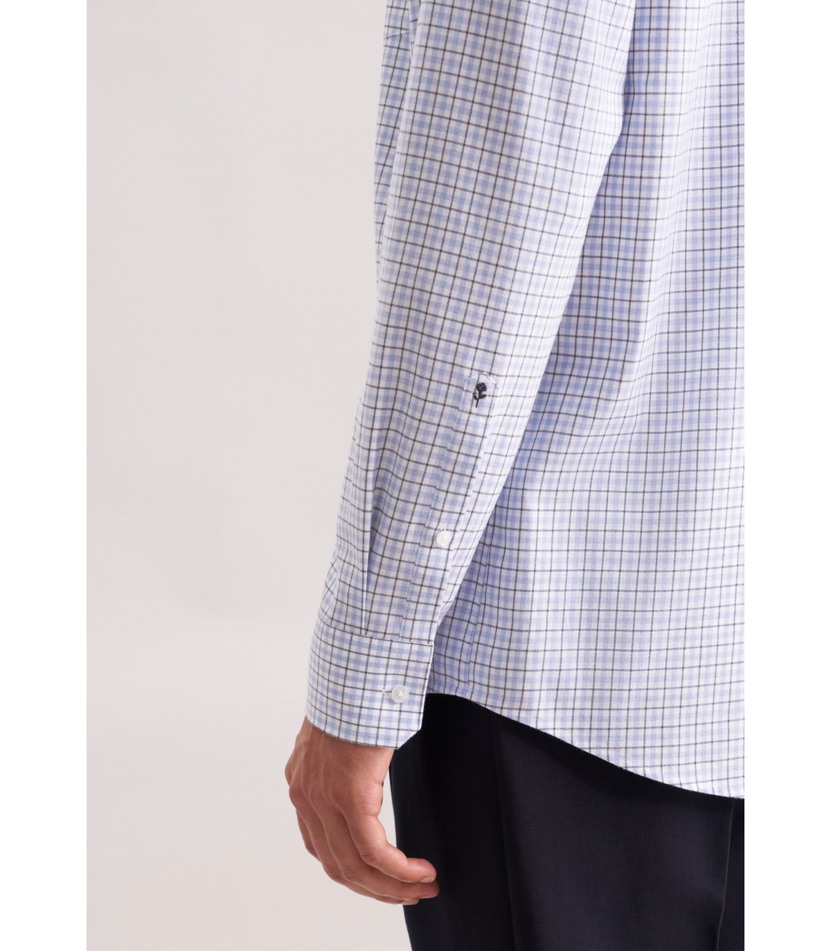 Chemise ml fantaisie seidensticker 11bleu