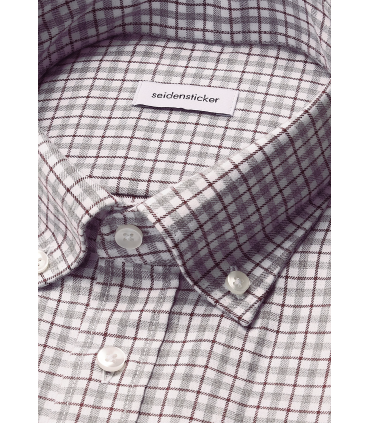 Chemise ml fantaisie seidensticker 34gris