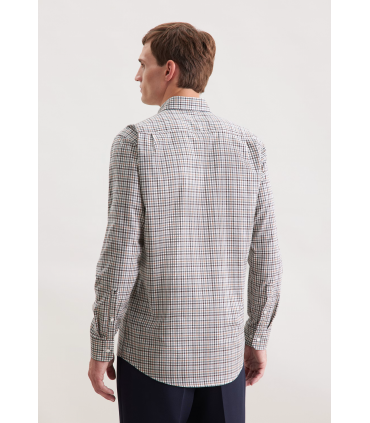 Chemise ml fantaisie seidensticker 22marron