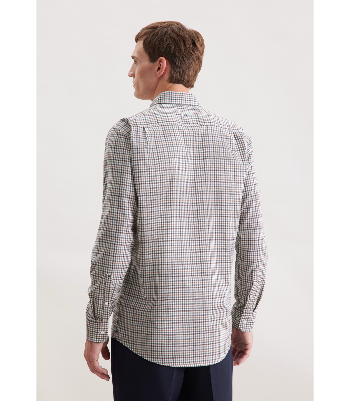 Chemise ml fantaisie seidensticker 22marron