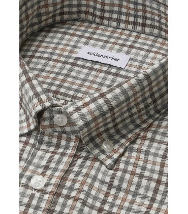 Chemise ml fantaisie seidensticker 22marron