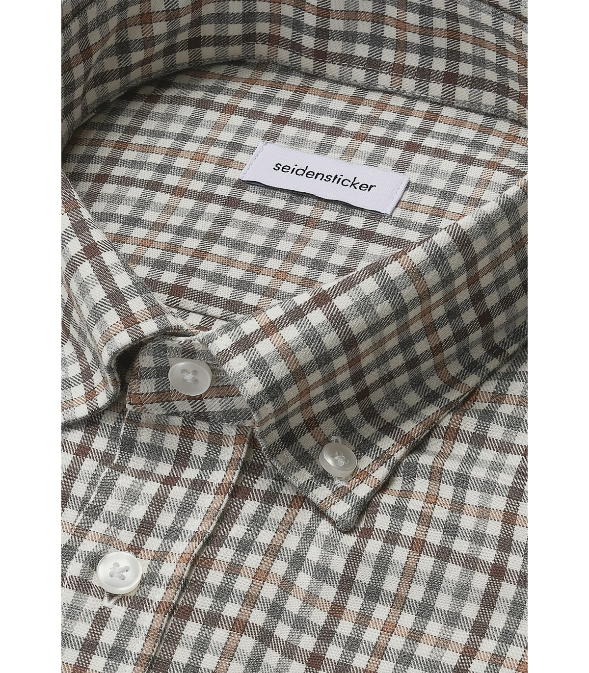 Chemise ml fantaisie seidensticker 22marron