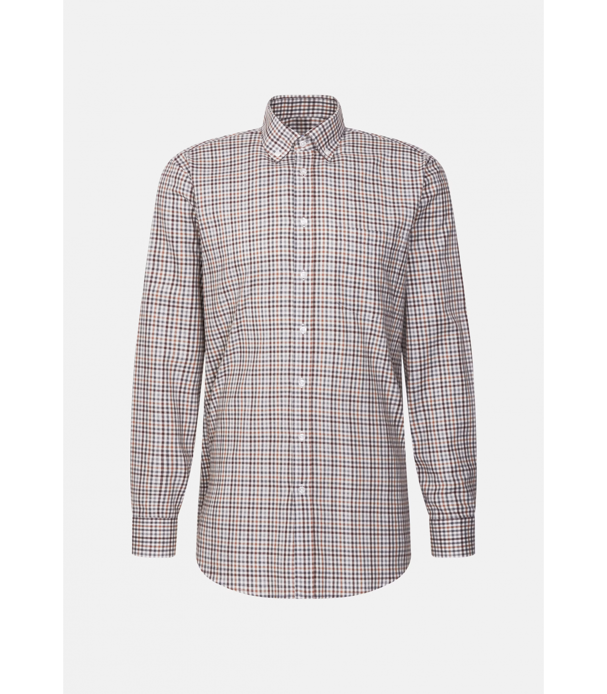 Chemise ml fantaisie seidensticker 22marron