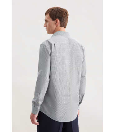 Chemise ml fantaisie seidensticker 18bleu