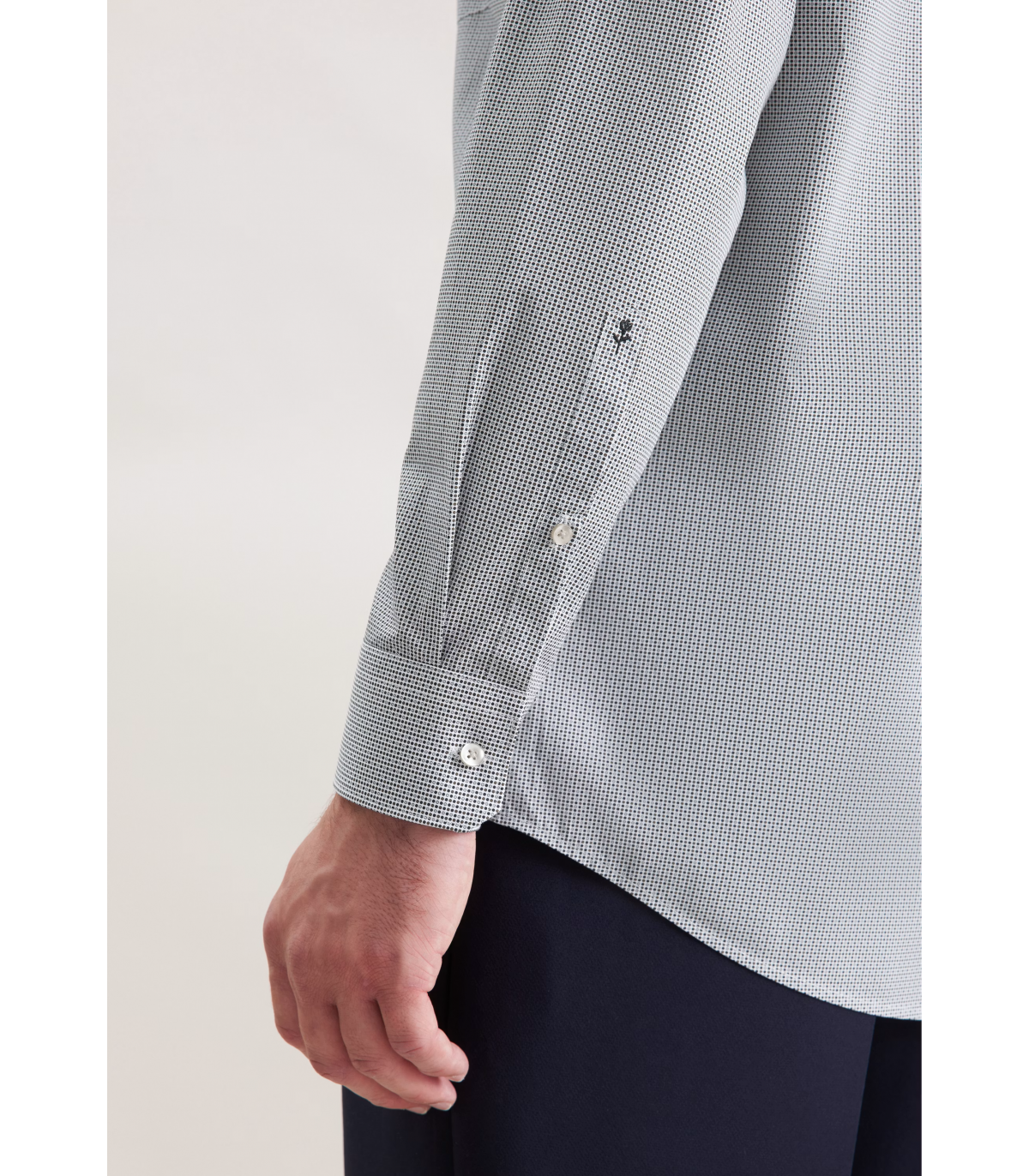 Chemise ml fantaisie seidensticker 18bleu