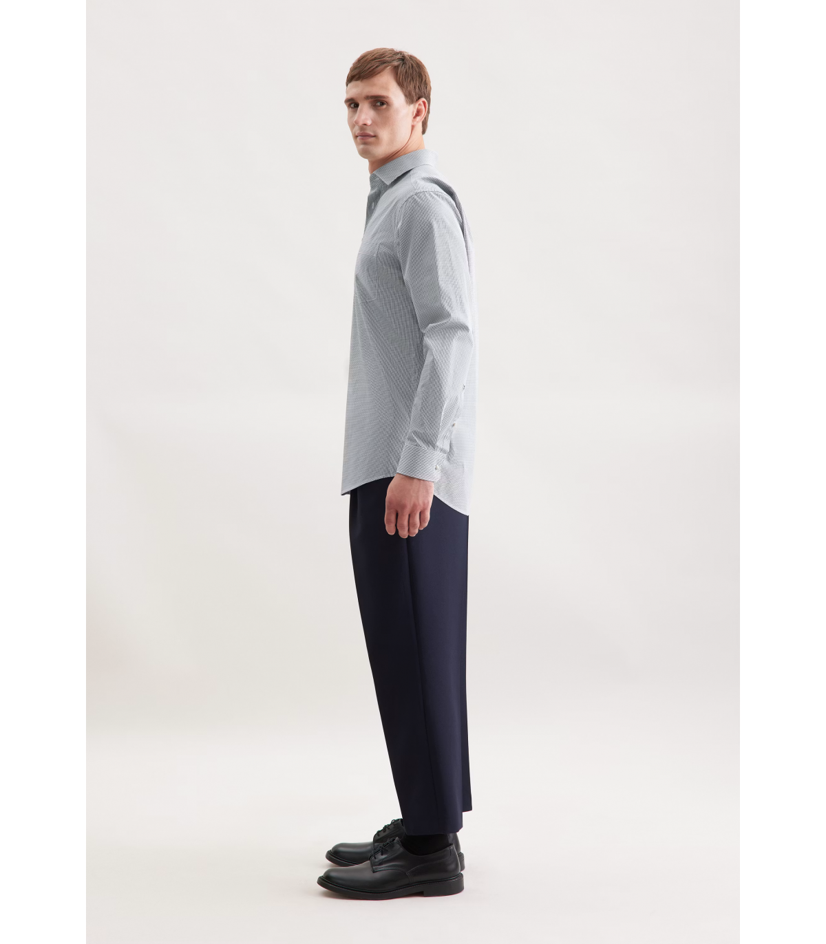 Chemise ml fantaisie seidensticker 18bleu
