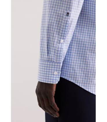 Chemise ml fantaisie seidensticker 11ciel