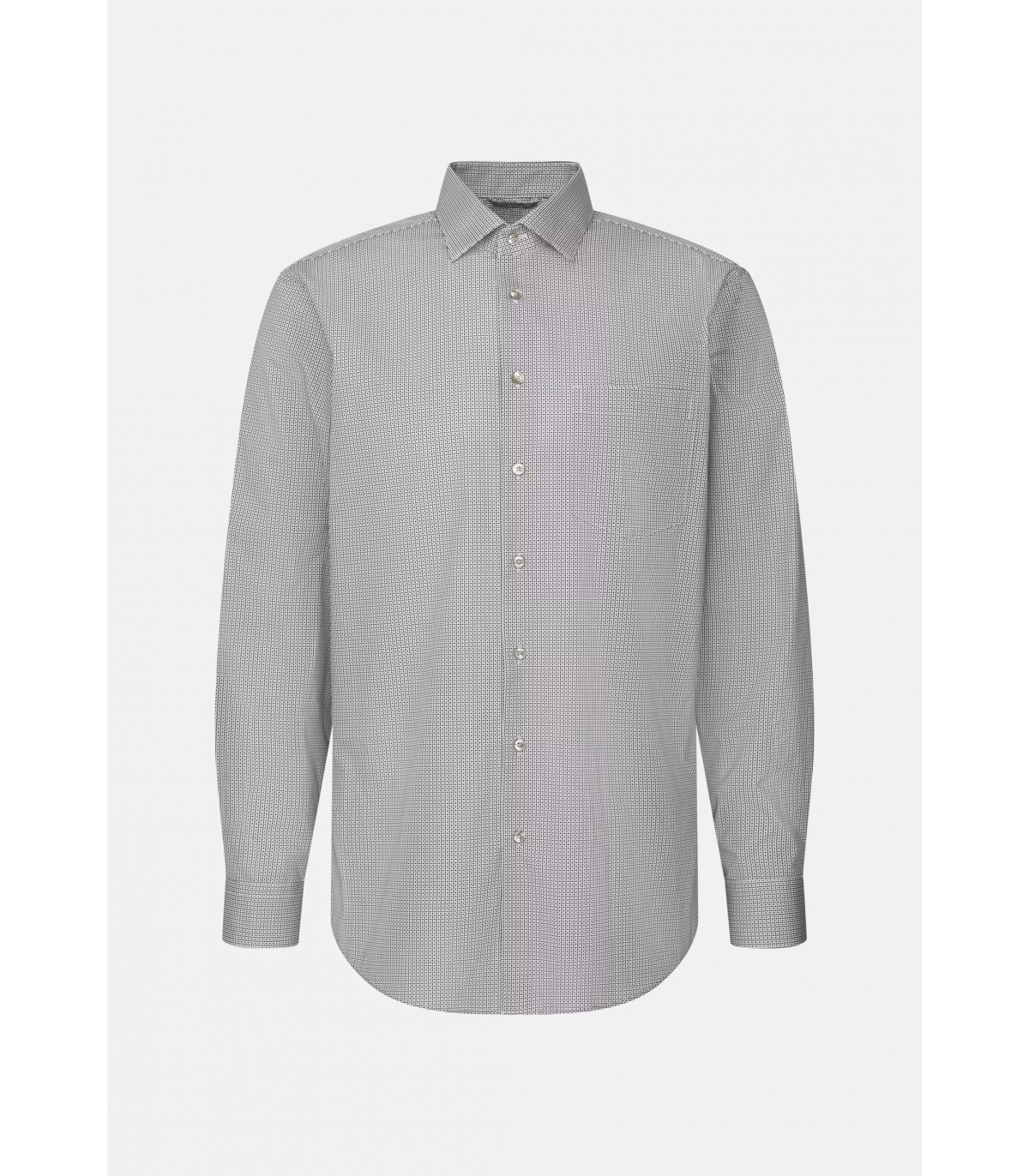 Chemise ml fantaisie seidensticker 18bleu