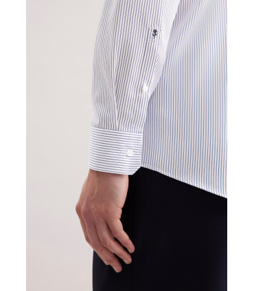 Chemise ml fantaisie seidensticker 16bleu