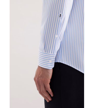Chemise ml fantaisie seidensticker 12bleu