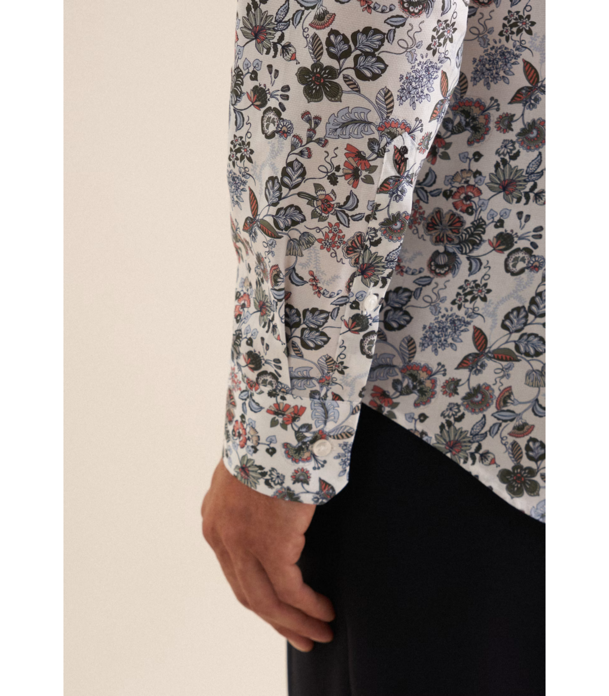 Chemise ml fantaisie seidensticker 65mandarine