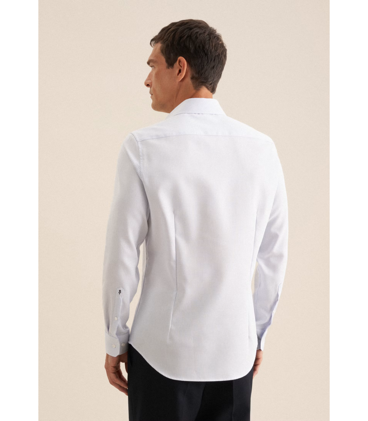 Chemise ml fantaisie seidensticker 13bleuclair