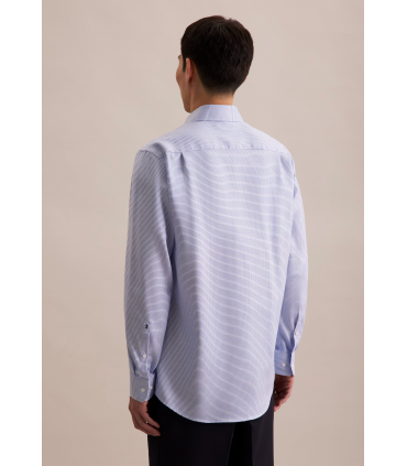 Chemise ml fantaisie seidensticker 11bleuclair