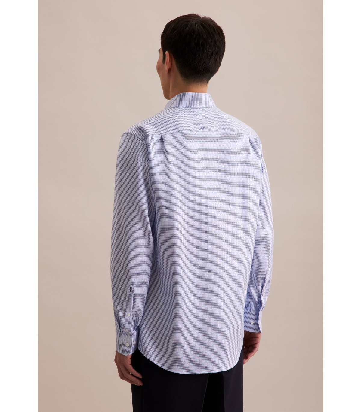 Chemise ml fantaisie seidensticker 11bleuclair