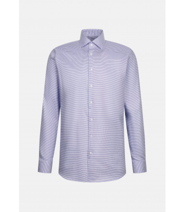 Chemise ml fantaisie seidensticker 11bleuclair