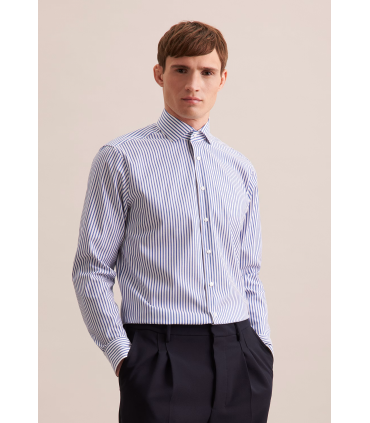 Chemise ml fantaisie seidensticker 15bleuelectric