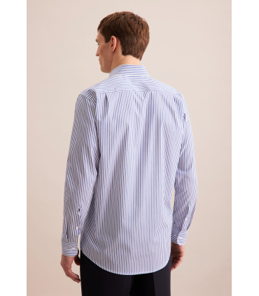 Chemise ml fantaisie seidensticker 15bleuelectric