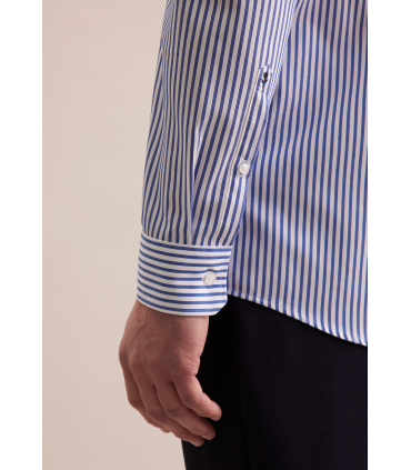 Chemise ml fantaisie seidensticker 15bleuelectric
