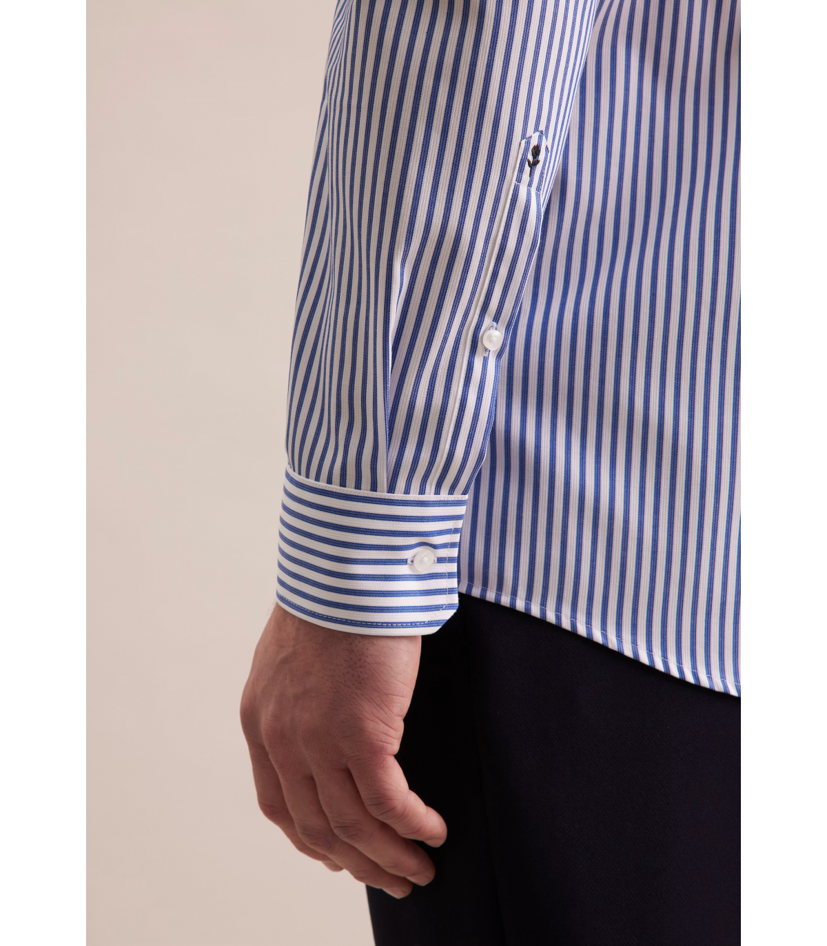 Chemise ml fantaisie seidensticker 15bleuelectric