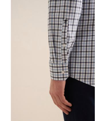 Chemise ml fantaisie seidensticker 18navy
