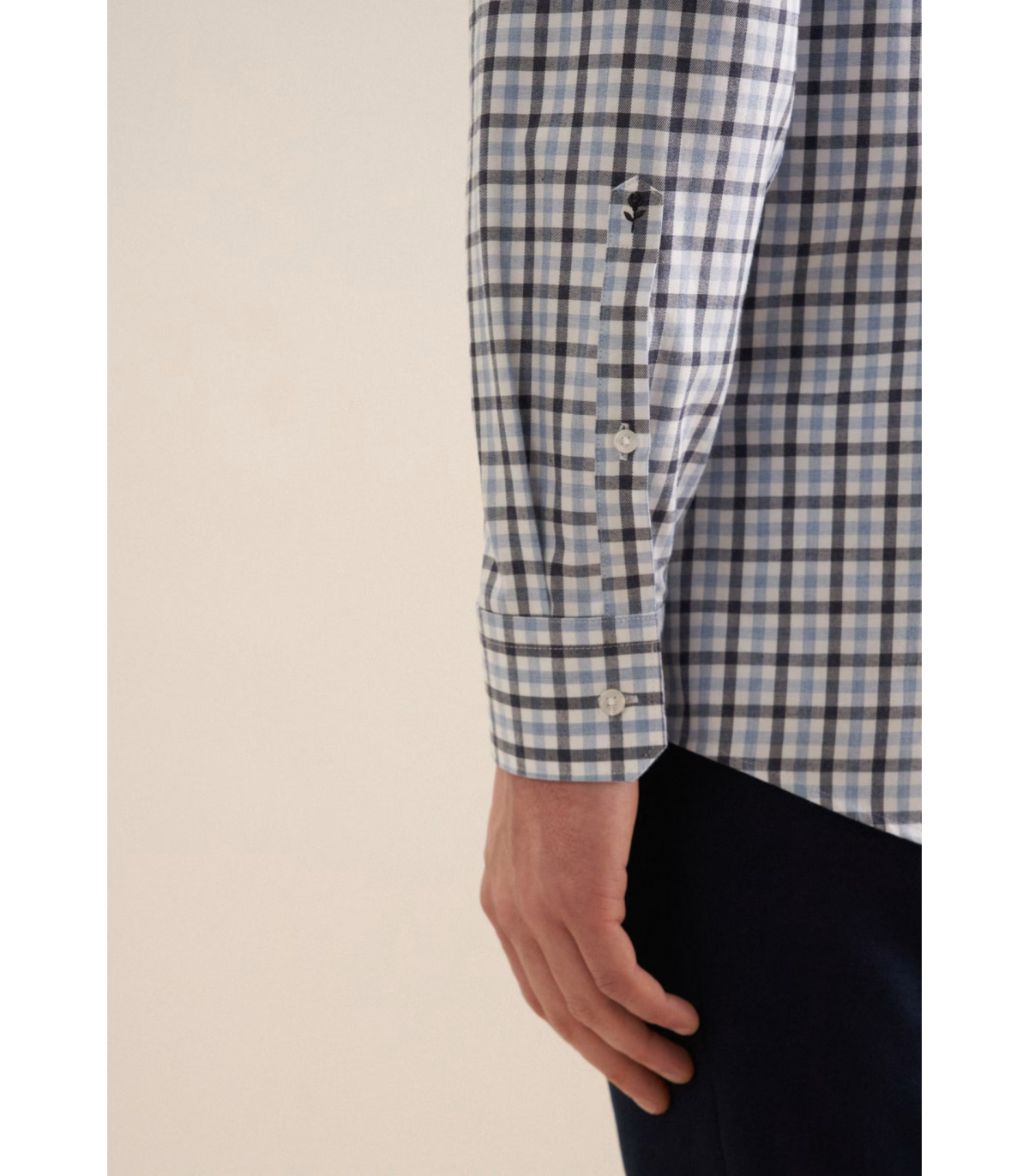 Chemise ml fantaisie seidensticker 18navy