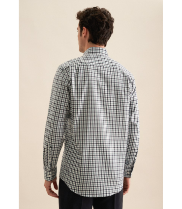 Chemise ml fantaisie seidensticker 73salbei