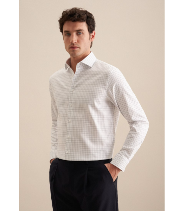 Chemise ml fantaisie seidensticker 15blue