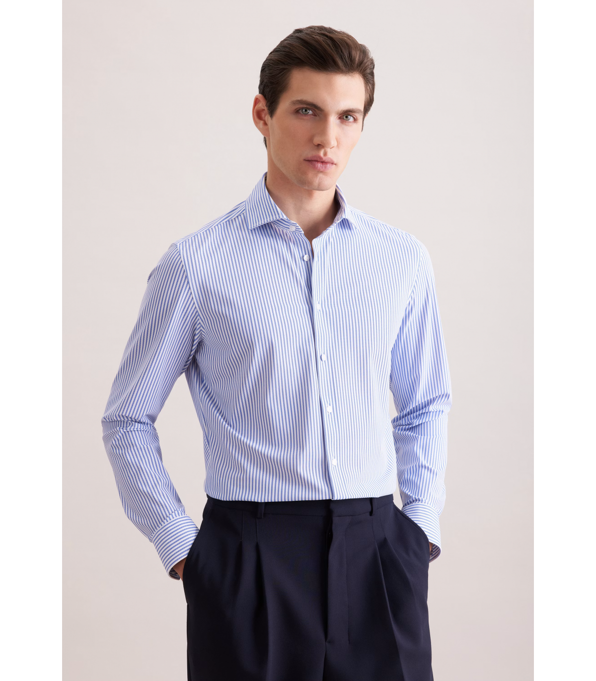 Chemise ml fantaisie seidensticker 14midblue