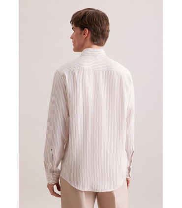 Chemise ml fantaisie seidensticker 05beige