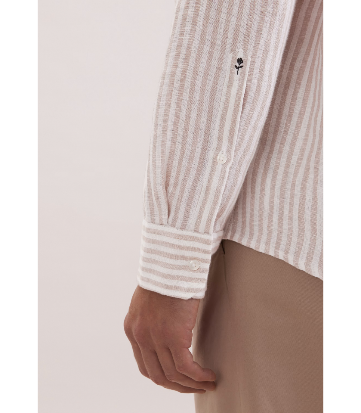 Chemise ml fantaisie seidensticker 05beige