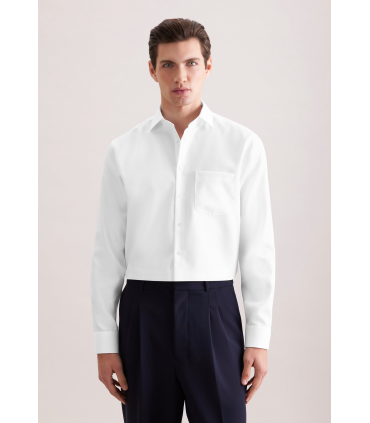 Chemise ml fantaisie seidensticker 01white