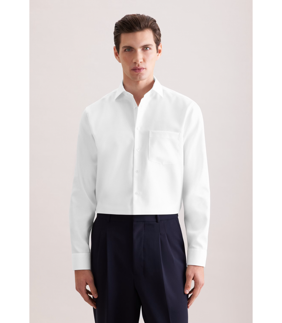 Chemise ml fantaisie seidensticker 01white
