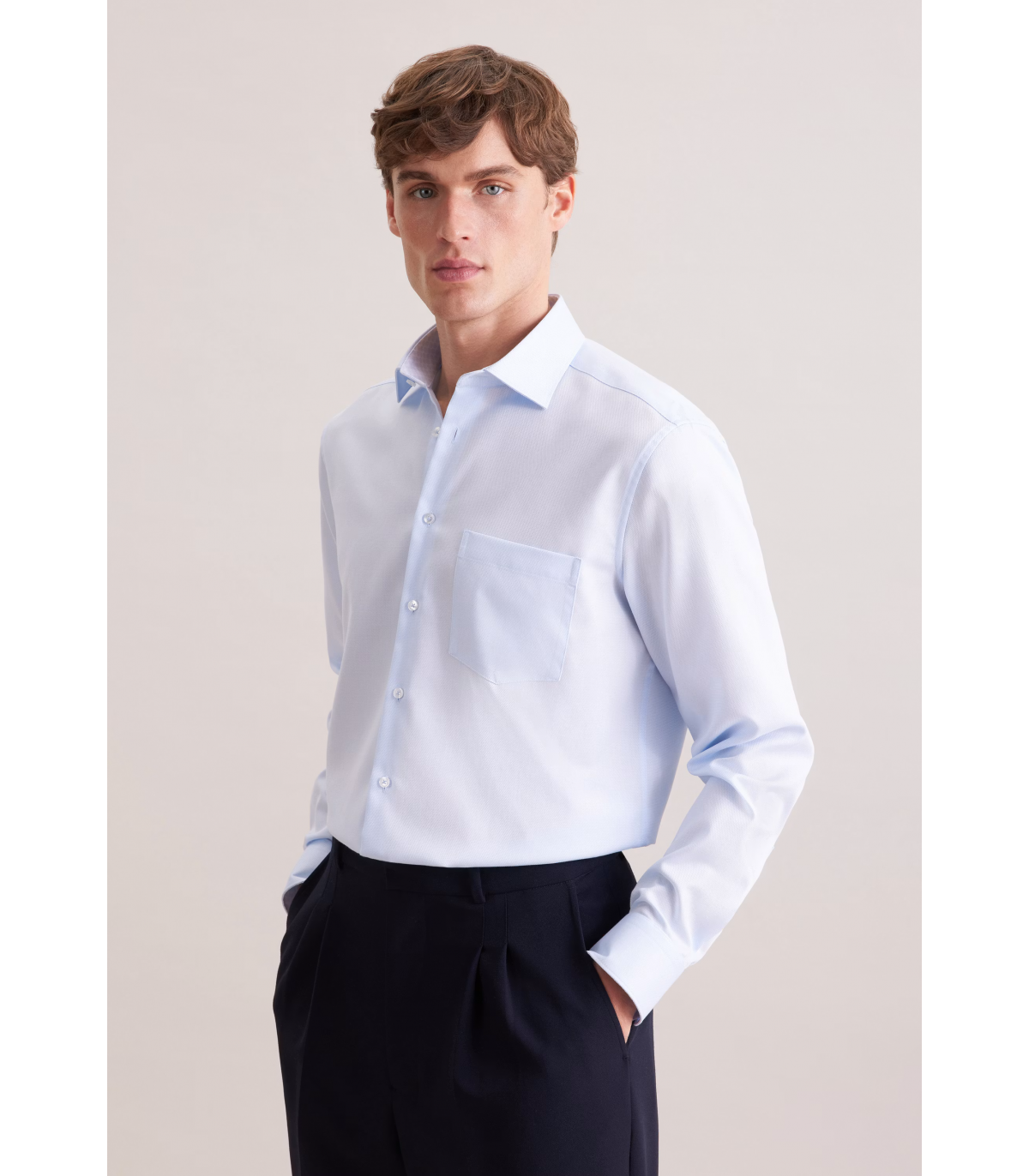 Chemise ml fantaisie seidensticker 11lightblue