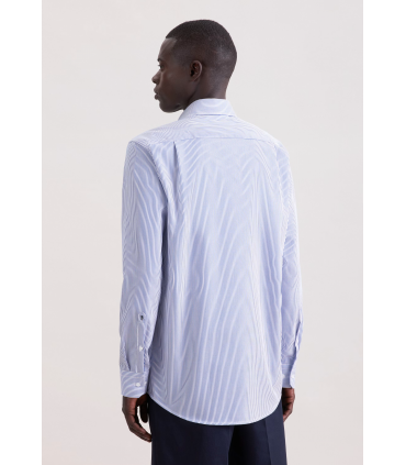 Chemise ml fantaisie seidensticker 15midblue