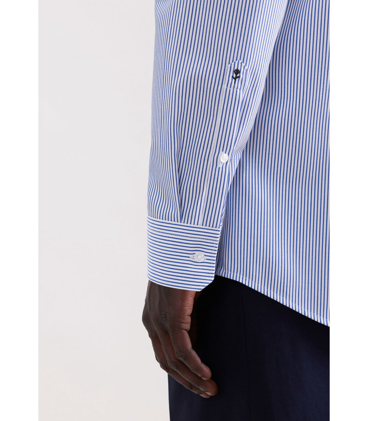 Chemise ml fantaisie seidensticker 15midblue
