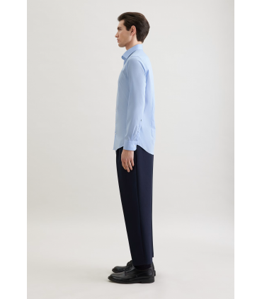 Chemise ml uni seidensticker 12bleu