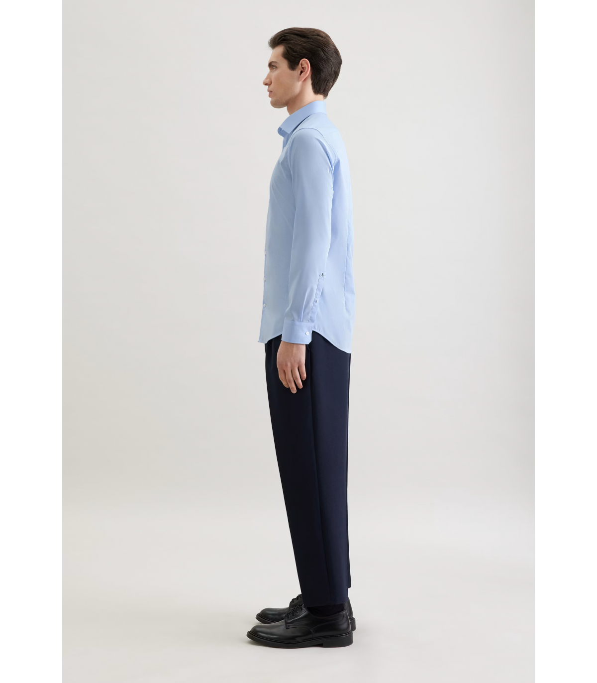 Chemise ml uni seidensticker 12bleu