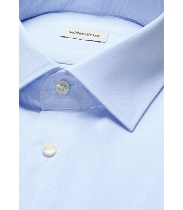 Chemise ml uni seidensticker 12bleu
